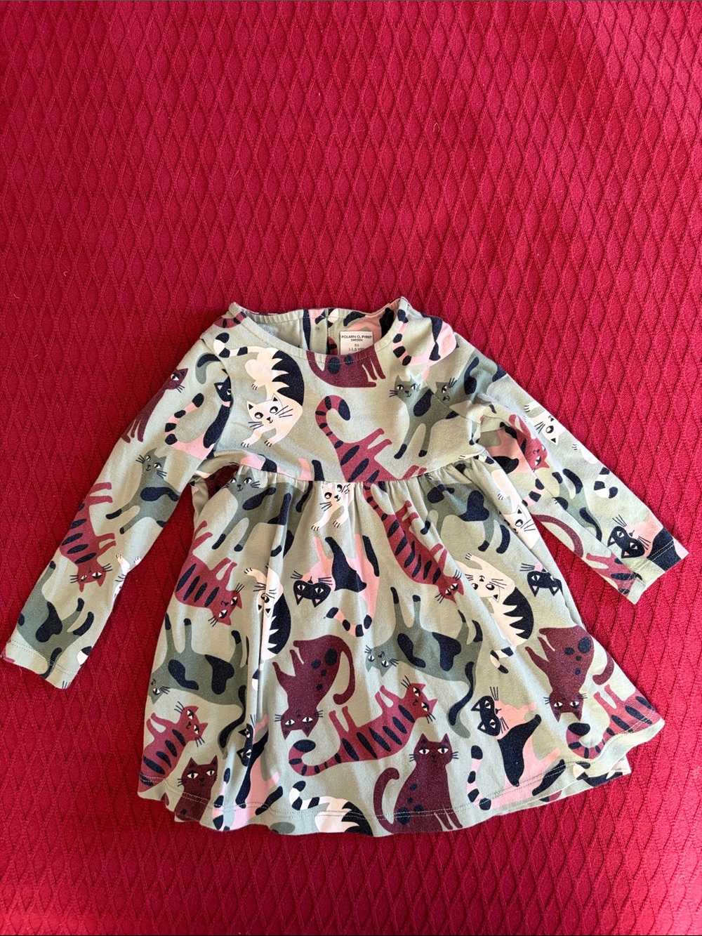 Polarn O. Pyret Girls Cat Twirly Dress 1-1.5Y